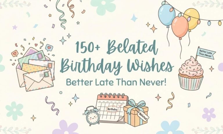 150+ Belated Birthday Wishes — Better Late Than Never! 🎂🙏