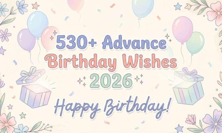 530+ Advance Birthday Wishes 2026 – Happy Birthday!