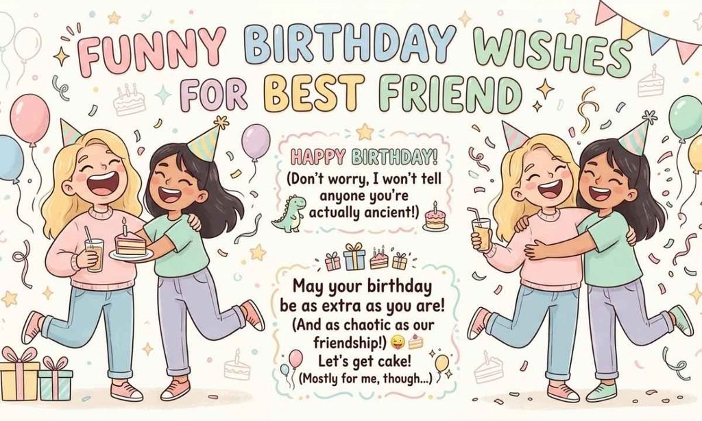 Funny Birthday Wishes for Best Friend