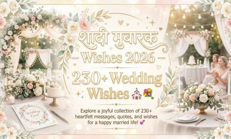 शादी मुबारक Wishes 2026 – 230+ Best Wedding Wishes 💒