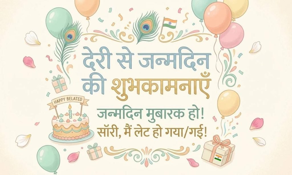 🇮🇳 Belated Birthday Wishes in Hindi