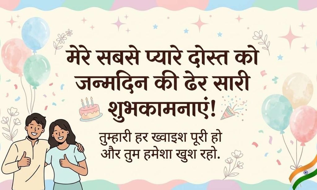 🇮🇳 Birthday Wishes for Best Friend in Hindi