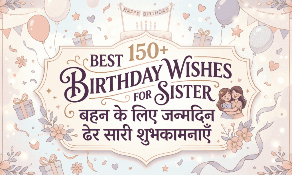 150+ Best Birthday Wishes for Sister बहन के लिए जन्मदिन