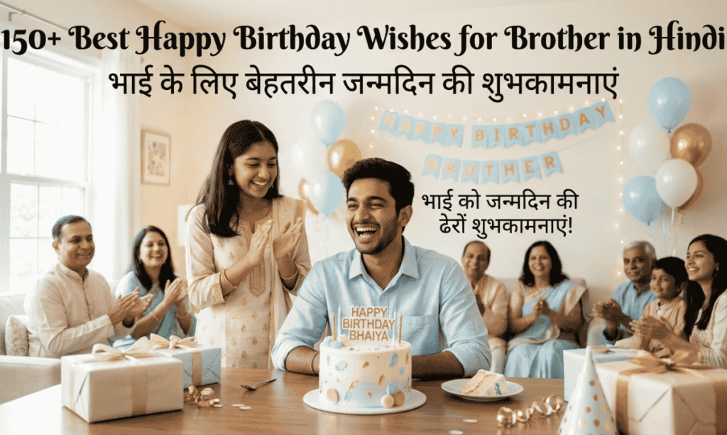 150+ Best Happy Birthday Wishes for Brother in Hindi