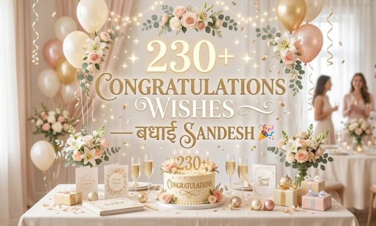230+ Congratulations Wishes — Badhai Sandesh 🎊🌟