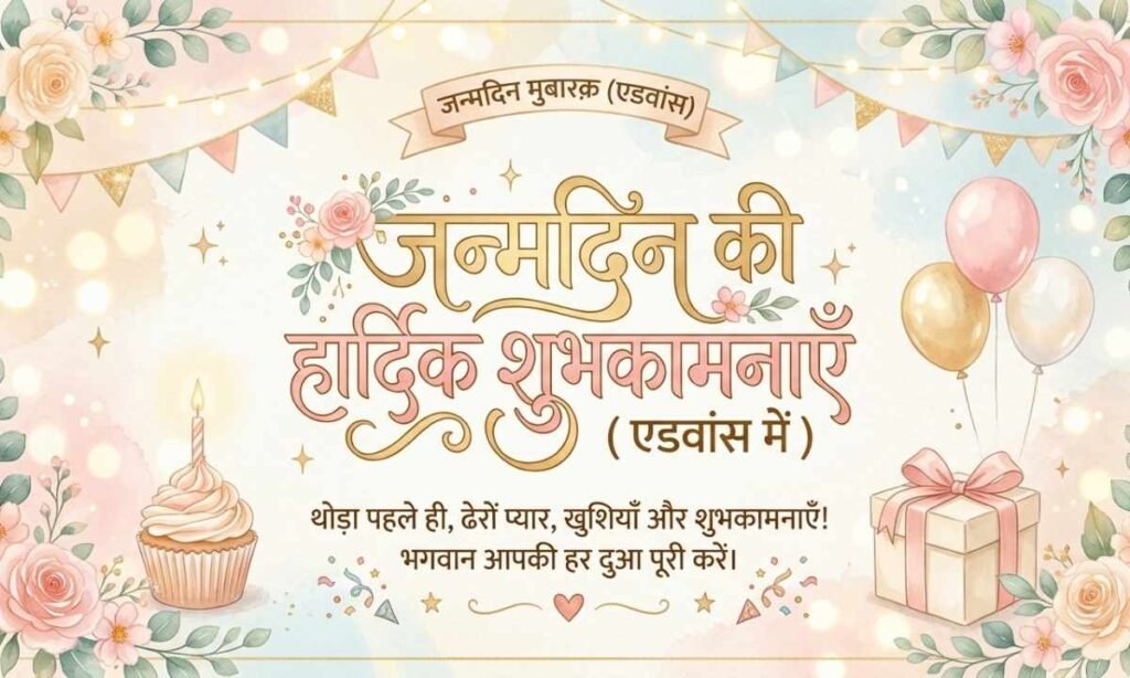 Advance Birthday Wishes in Hindi