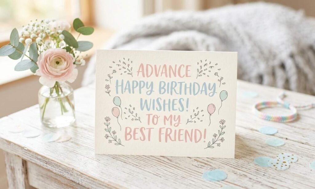 Advance Happy Birthday Wishes in English for Best Friend
