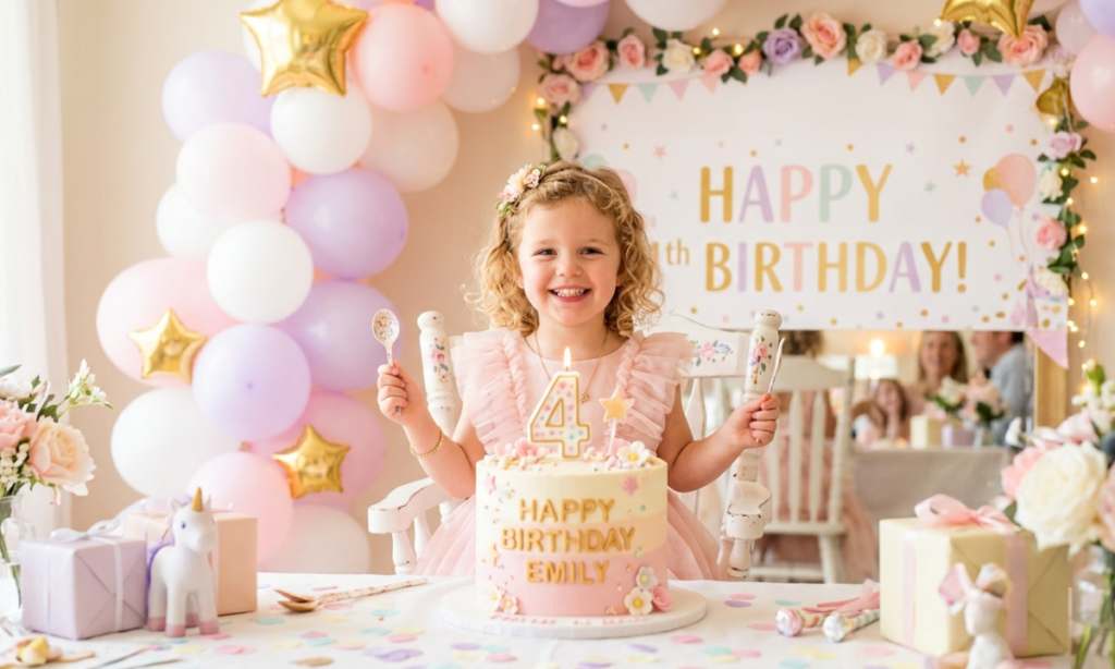 Birthday Wishes for 4-Year Baby Girl