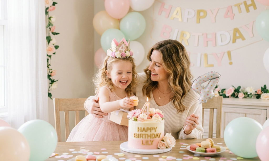 Birthday Wishes for 4-Year-Old Daughter from Mother