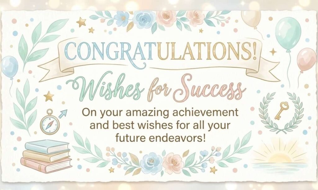 Congratulations wishes for success