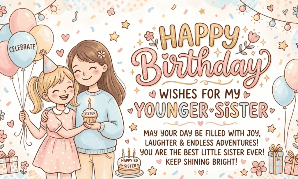 Happy Birthday Wishes For Younger Sister