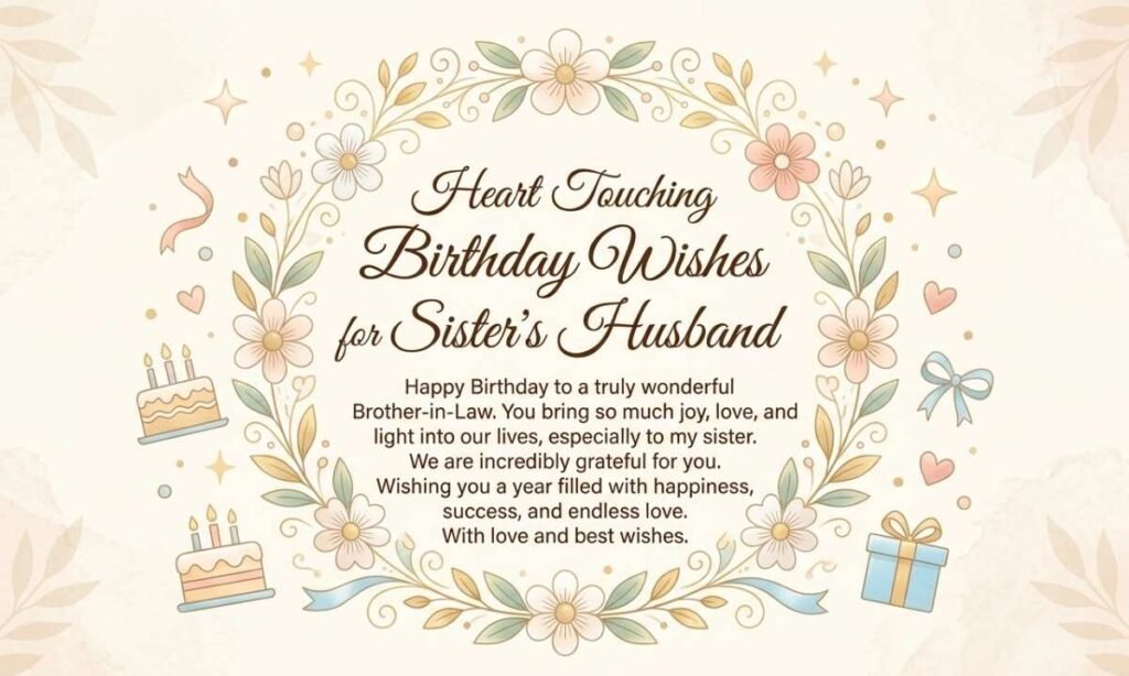 Heart Touching Birthday Wishes for Sister Husband