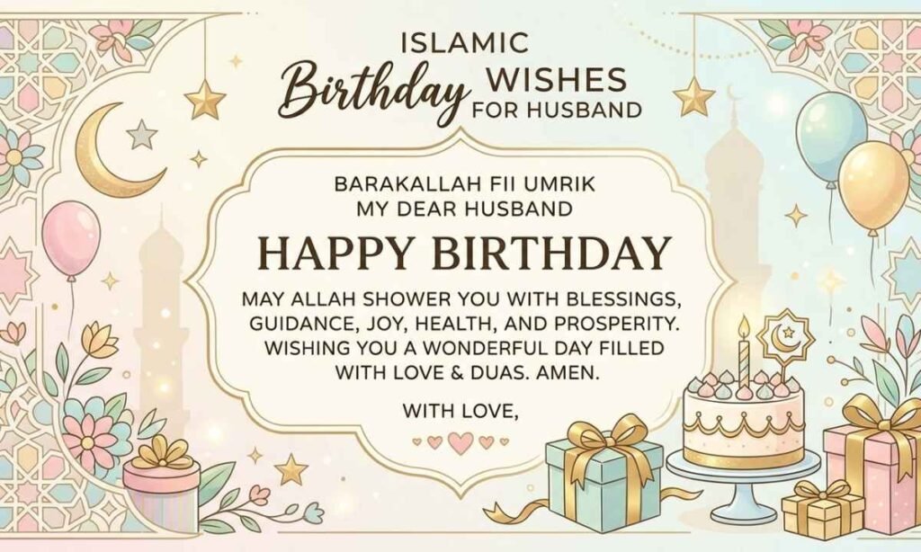 Islamic Birthday Wishes for Husband