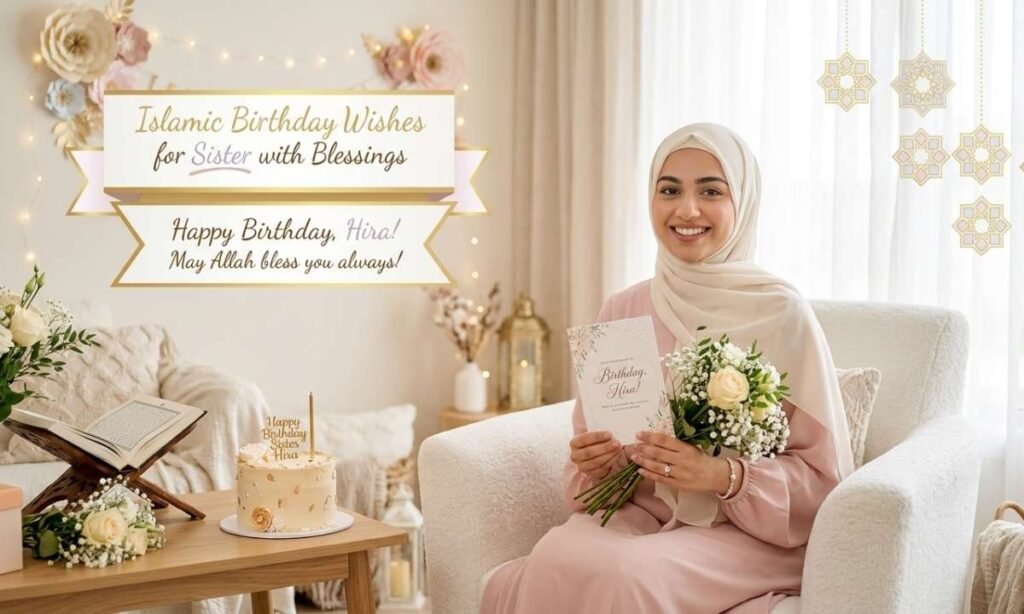 Islamic Birthday Wishes for Sister with Blessings