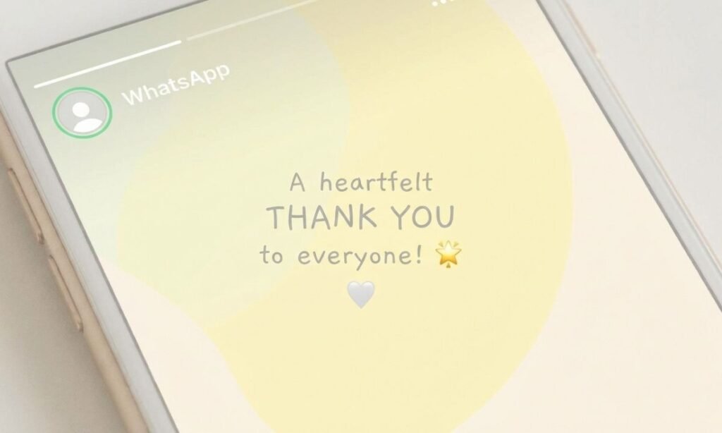 Short Thank You WhatsApp Status