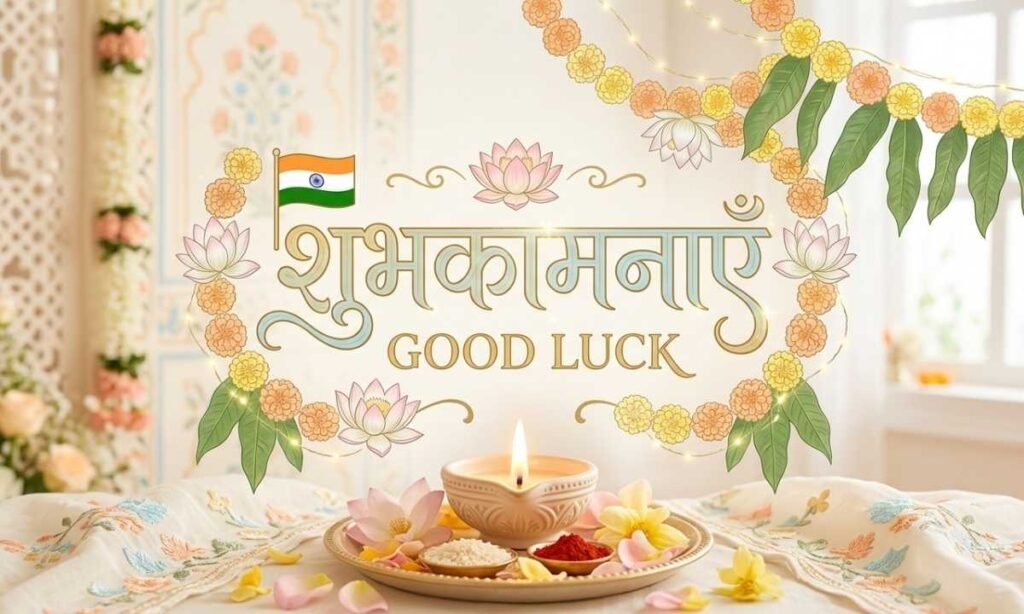 🇮🇳 शुभकामनाएं — Good Luck in Hindi