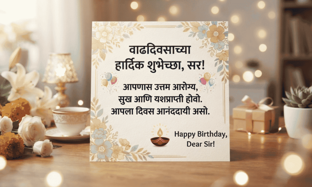 Birthday wishes for sir in marathi
